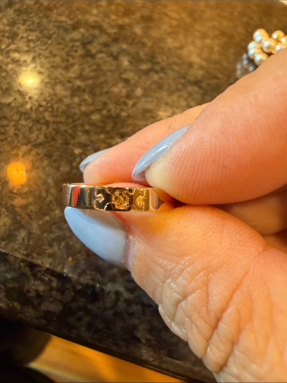 Gold Tone Tory Burch  Accent Band Ring
